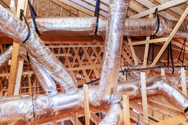 residential attic hvac ductwork
