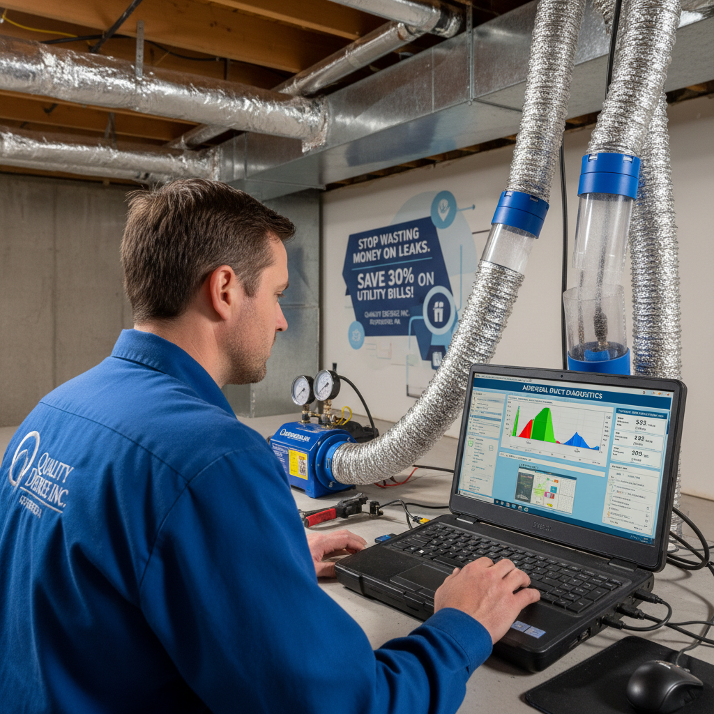 Technician monitors a computer screen