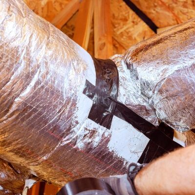 sealing insulated attic hvac ductwork